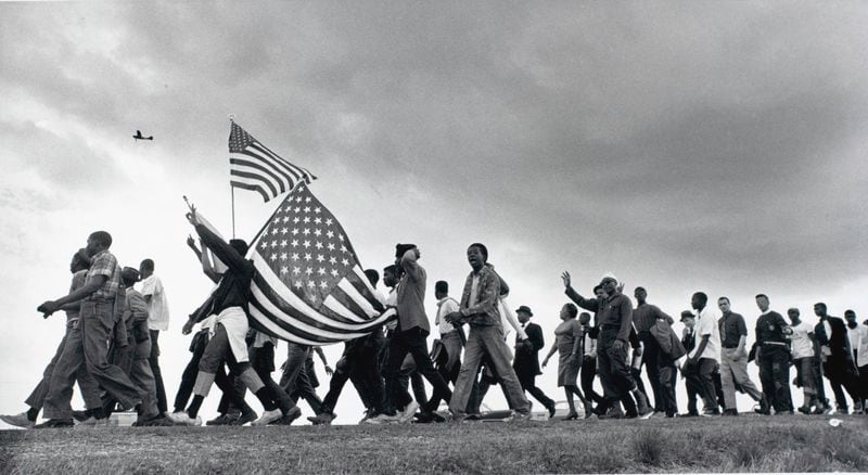 "The March From Selma," a photo from 1965, is part of "A Long Arc: Photography and the American South Since 1850," a wide-ranging exhibition at the High Museum of Art. Photo: Matt Herron