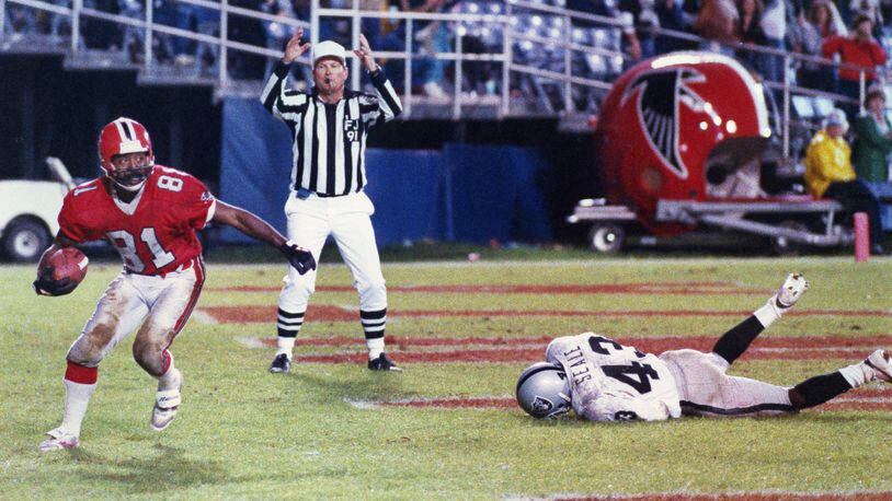 Former Atlanta Falcons receiver Billy ‘White Shoes’ Johnson. AJC file photo