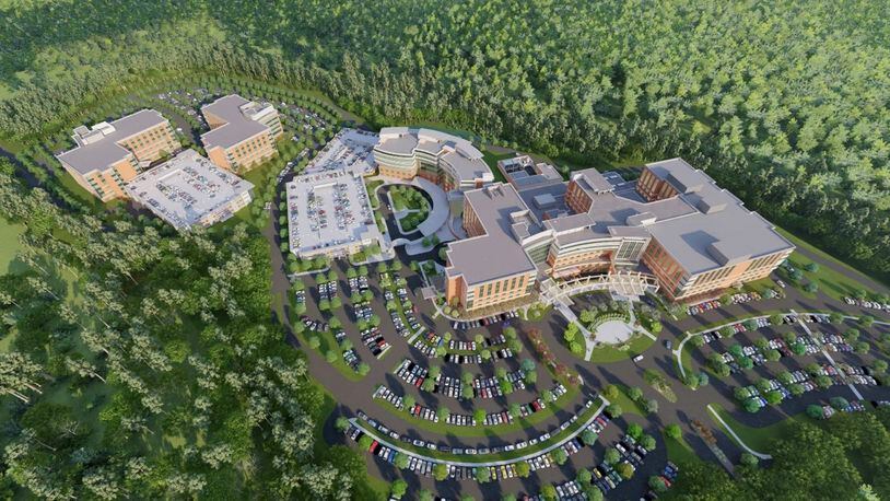Over the next 20 years, Emory Johns Creek plans to expand the existing campus by 1,080,302 square feet with 380,302 square feet of hospital space and 700,000 square feet of medical office space. COURTESY CITY OF JOHNS CREEK