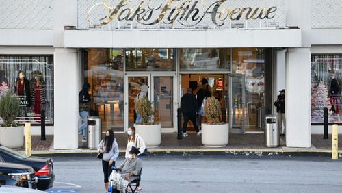 A man was arrested Thursday after he was caught stealing from Saks Fifth Avenue in Buckhead, police said.