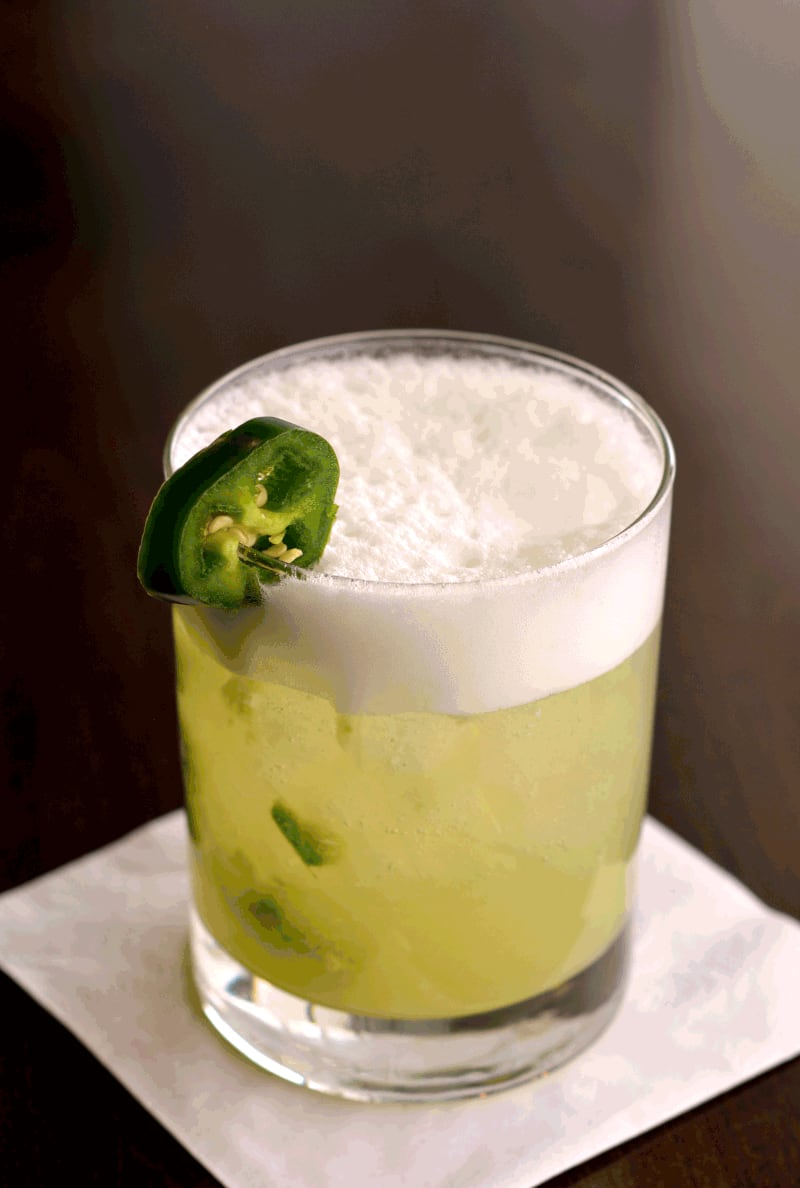 The Psycho Ex at Hugo's Oyster Bar features gin, pineapple, jalapeno and lime.