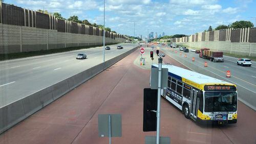 DeKalb County officials recently visited Minneapolis-St. Paul to view transit options like this bus rapid transit line.