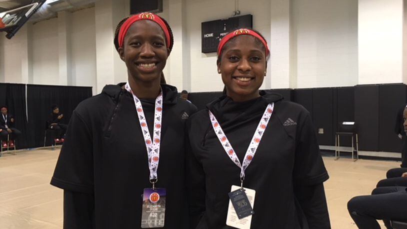 Georgia Tech signees Elizabeth Dixon (right) and Elizabeth Balogun(left) met with media Tuesday prior to the McDonald's All-American Game Wednesday at Philips Arena.