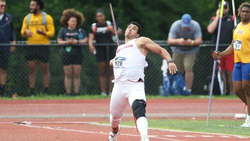 UGA javelin thrower Ahmed Magour finished eighth in the event at the NCAA Track and Field Championships Wednesday at Oregon's historic Hayward Field.