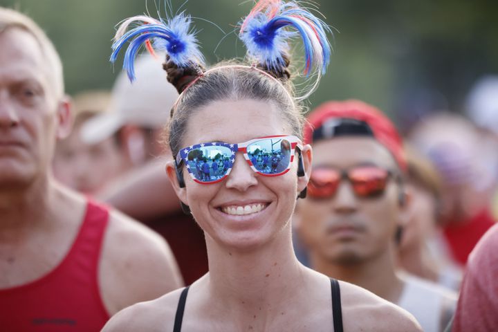 Runners in the 53rd running of the Atlanta Journal-Constitution Peachtree Road Race in Atlanta on Sunday, July 3, 2022. (Miguel Martinez / Miguel.Martinezjimenez@ajc.com)