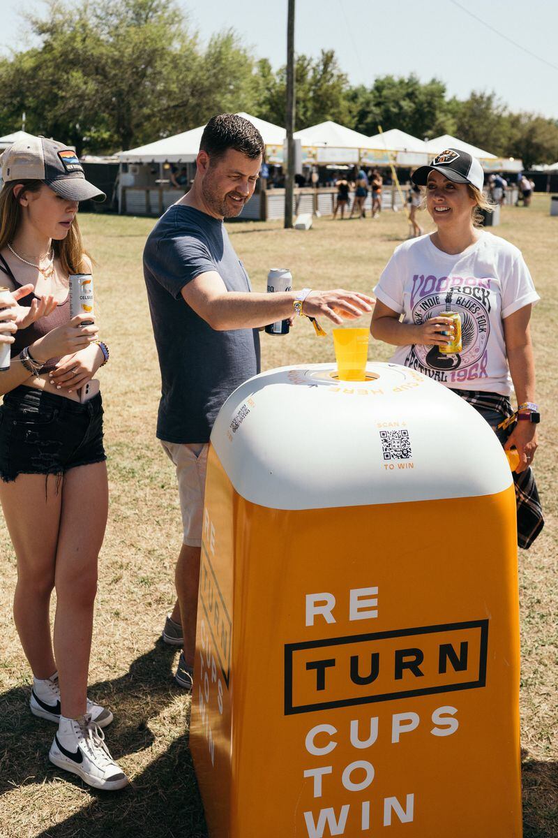 TURN cups are to be dropped in specific bins after use at Live Nation venues. TURN