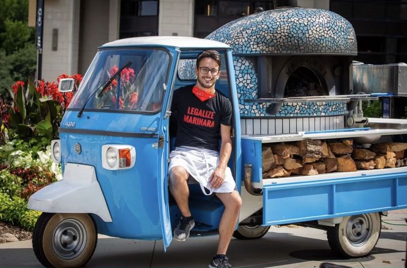 Alessio Lacco's pizza truck was the first to be certified by the Associazione Verace Pizza Napoletana. Courtesy of Alessio Lacco