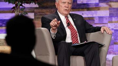 Gov. Nathan Deal is shown here promoting his Opportunity School District in East Point last fall. Voters rejected the OSD, but a House bill attempts a stripped-down and less invasive OSD. Curtis Compton /ccompton@ajc.com