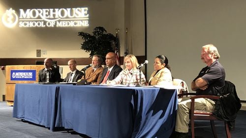 The Georgia Access to Medical Cannabis Commission met for the first time Wednesday at the Morehouse School of Medicine in Atlanta. The commission is responsible for finding ways to provide medical marijuana oil to registered patients. MARK NIESSE / MARK.NIESSE@AJC.COM