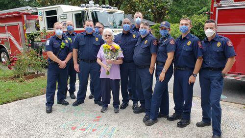 Anne McGee is renowned for her generosity and support of Cobb County firefighters every Sept. 11. (Image courtesy Barkley Russell)