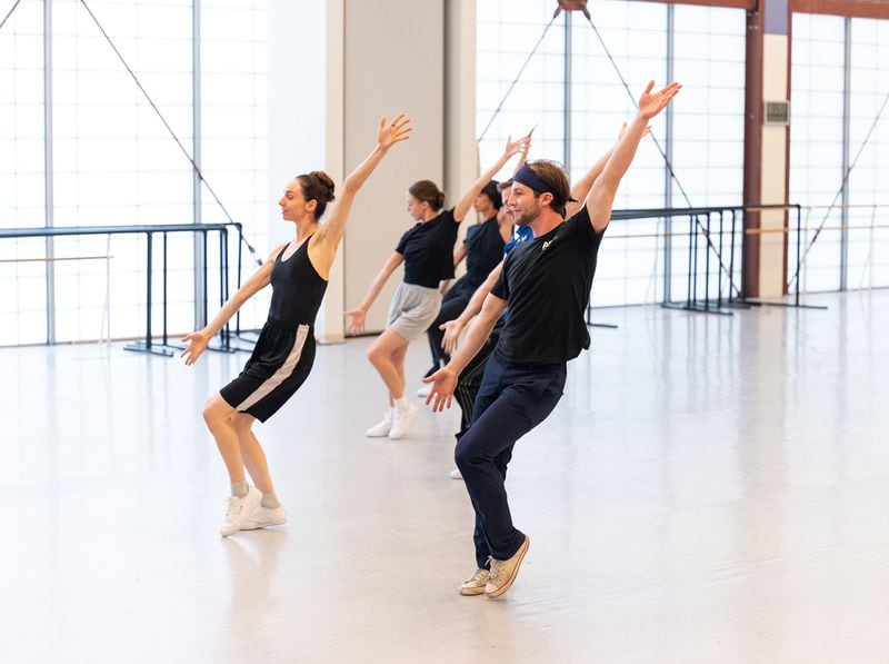 Wynton Marsalis' music inspired Claudia Schreier's new ballet, created in sneakers with "winks and nods" to Bob Fosse, Gene Kelly and othe classic American jazz styles.
(Courtesy of Shoccara Marcus)