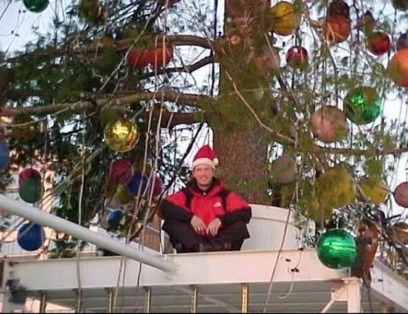Tom Sullivan spent 17 days on the rooftop of Macy's at Lenox in 2000 as a stunt when Federated moved the Great Tree Lighting there from Underground Atlanta. CONTRIBUTED/TOM SULLIVAN