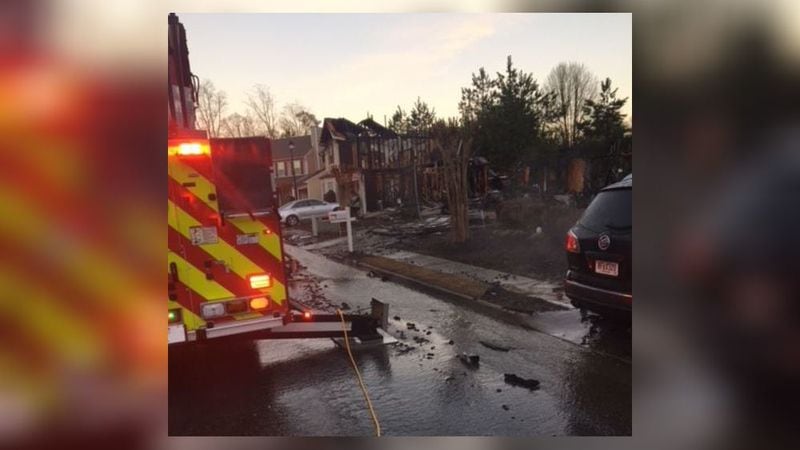 Four homes were destroyed and 16 others were damaged in a fire in Paulding County. (Credit: Paulding County Fire and Rescue)