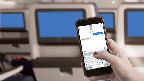 Delta will offer free in-flight text messaging. Source: Delta Air Lines