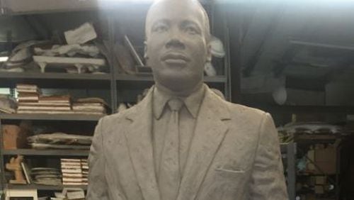 A clay modeling of the Martin Luther King Jr. statue to be placed on the state Capitol lawn in August. Courtesy Georgia Building Authority.