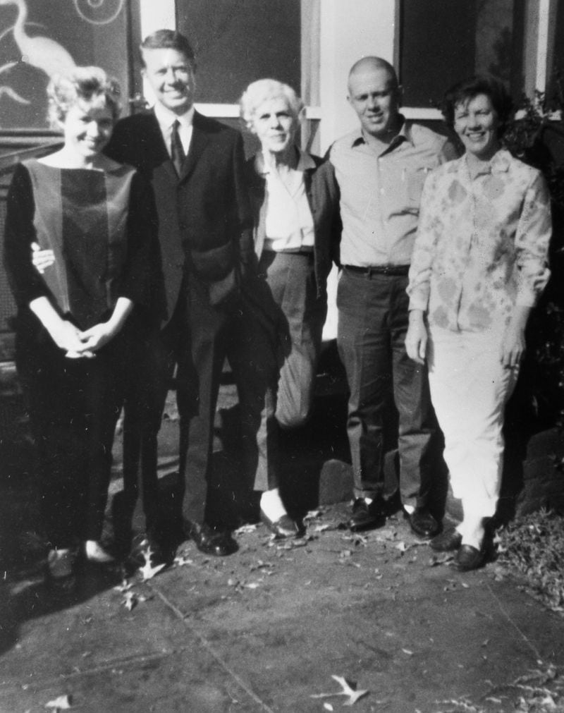 Ruth Carter, Jimmy Carter, mother Lillian Carter, brother Billy Carter, sister Gloria Carter, December 3, 1966 (Jimmy Carter Library)