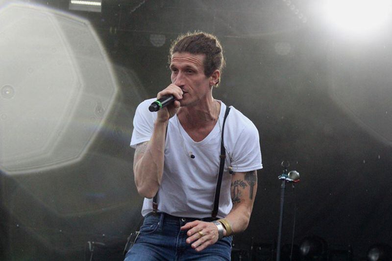  The Revivalists frontman David Shaw brought plenty of intensity to his vocal performance. Photo: Melissa Ruggieri/AJC