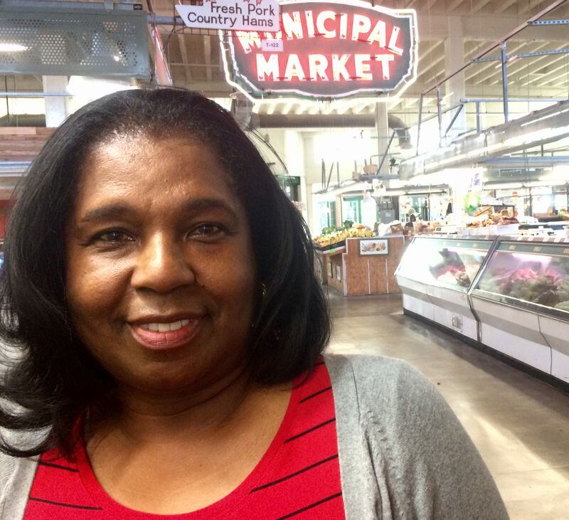 It took a while for Olla Woods to tell people about what she encountered on the way to the Sweet Auburn Curb Market one day. Photo: Mark Davis