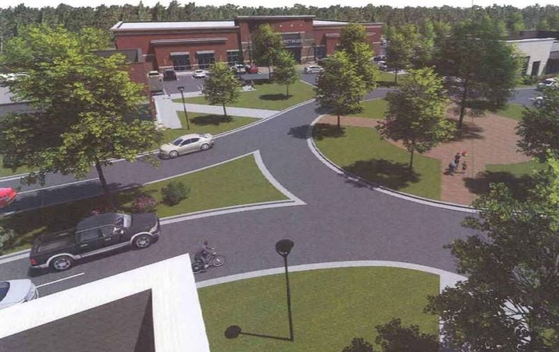 The Exchange @ Gwinnett, as it s listed in a rezoning application recently submitted to Gwinnett County s planning department, would include about 500 apartments. It also would involve roughly 400,000 square feet of non-residential development, including a hotel, a fitness center and a golf entertainment complex. (Via Gwinnett Planning Department documents)
