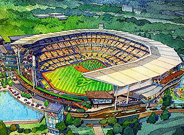 New look of Braves stadium in Cobb