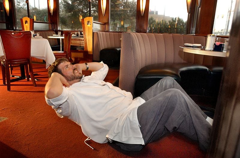 Kevin Rathbun was known for doing exercises early in the morning during his time as chef at the Buckhead Diner. AJC file
