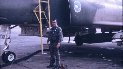 As a fighter pilot during the Vietnam War, Lee Ellis protected U.S. soldiers and Marines on the ground and bombed enemy supply lines. Just 24, he was on his 53rd mission when his plane crashed. Ellis was held as a POW for more than five years in Vietnam. Photo taken in July of 1967 at Da Nang Air Base in Vietnam. Courtesy of Lee Ellis.