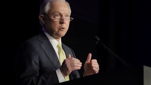 U.S. Attorney General Jeff Sessions spoke Tuesday morning at the opening session of the National Law Enforcement Conference on Human Exploitation at the Sheraton Atlanta Hotel.