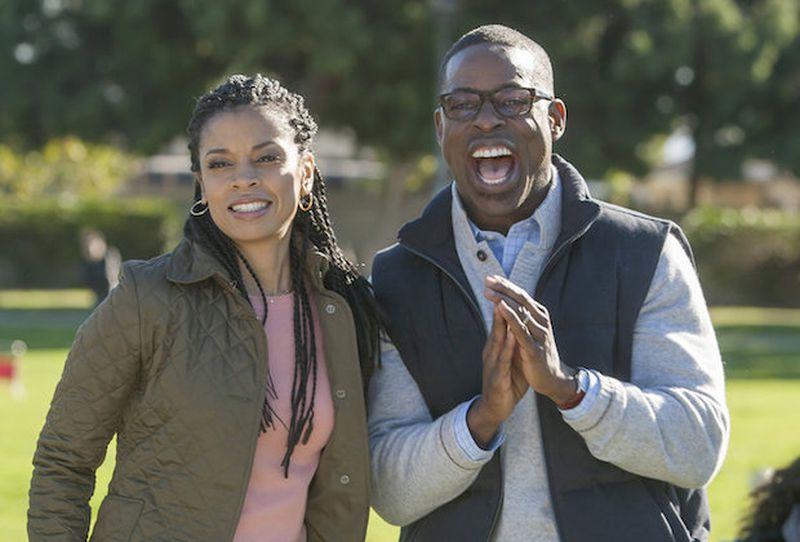  THIS IS US -- Pilot -- Pictured: (l-r) Susan Kelechi Watson as Beth, Sterling K. Brown as Randall -- (Photo by: Ron Batzdorff/NBC)