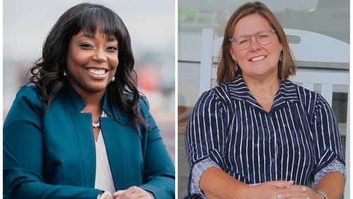 Melody Kelley (at left) and Linda Trickey are competing for the seat being vacated by incumbent Steve Soteres.
The women are of different backgrounds and say they’re deeply rooted in Sandy Springs. Each has a cause that they say motivates them.  Photos courtesy Melody Kelley and Linda Trickey