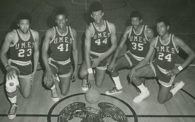 Billy Gordon (23), Talvin Skinner (41), Joe Pace (44), Tyrone Johnson (35) and Rubin Collins (24) were the stars for the 1974 Maryland Eastern Shore basketball team. Three were NBA draft picks.