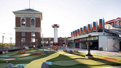 Ponce City Market developer Jamestown has partnered with Slater Hospitality to open a rooftop beer garden called Nine Mile Station and Skyline Park, and a rooftop amusement park said to be inspired by Coney Island. Source: Jamestown