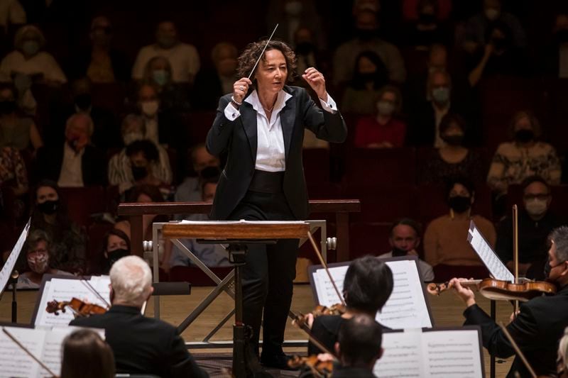 Nathalie Stutzmann makes her debut as the new music director for the Atlanta Symphony Orchestra on Oct. 6.