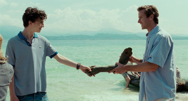 “Call Me By Your Name” stars Timothée Chalamet (left) and Armie Hammer. CONTRIBUTED BY SONY PICTURES CLASSICS