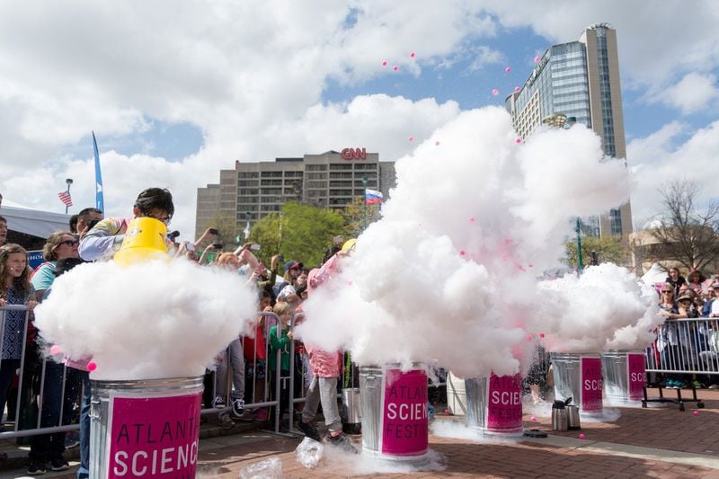 The Exploration Expo on March 24 takes place at Piedmont Park, and is a free event offering  with more than 100 interactive booths, where thousands of visitors can see and participate in experiments and demonstrations. Photo: The Atlanta Science Festival