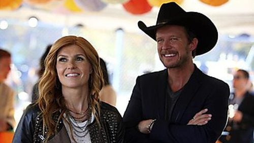 Connie Britton and Will Chase play a happy couple on "Nashville." CREDIT: ABC