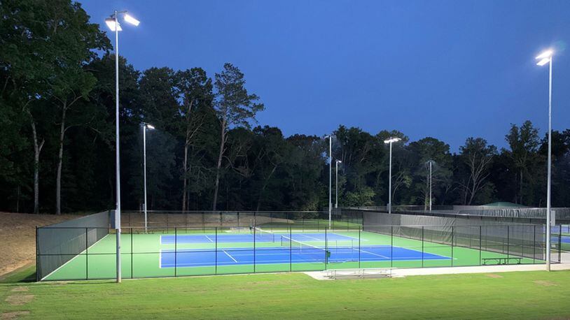 Six new, lighted tennis courts are now available for play at Matt Community Park.