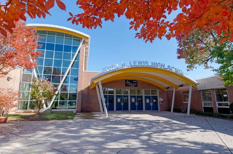 In July 2020, this high school in Springfield, Virginia, changed its name to John R. Lewis High School after a community-led effort to remove Robert E. Lee from its original name. (Donnie Biggs/FCPS)