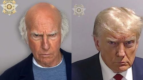 Larry David reenacted Donald Trump's mug shot at the end of the first episode of the 12th and final season of HBO's satirical comedy "Curb Your Enthusiasm" when he was arrested after handing water to a Georgia voter waiting in wilting heat to cast a ballot. HBO
