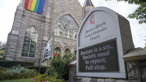 St. Mark United Methodist Church in Atlanta is an affirming congregation. Members say they support the LGBTQ community. ALYSSA POINTER / ALYSSA.POINTER@AJC.COM
