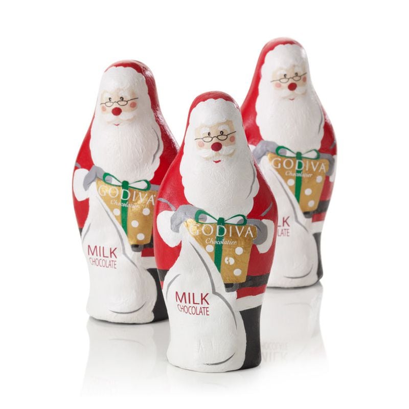 Fill up some holiday stockings with Milk Chocolate Foil-Wrapped Santas and make every chocolate-lover's dream come true. This set of three semi-solid milk chocolate Santas are only 2.5 oz. each. Buy the trio for $19.50 at Godiva.