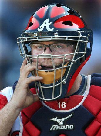 MLB Photos: Brian McCann tests new eye glasses