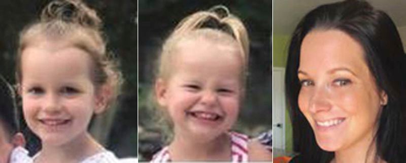 This photo combo of images provided by The Colorado Bureau of Investigation shows, from left, Bella Watts, Celeste Watts and Shanann Watts.  The Frederick Police Department said Chris Watts was taken into custody. Watt's pregnant wife, 34-year-old Shanann Watts, and their two daughters, 4-year-old Bella and 3-year-old Celeste were reported missing Monday, Aug. 13, 2018. The police said on Twitter early Thursday that Chris Watts will be held at the Weld County Jail. He has not yet been charged.