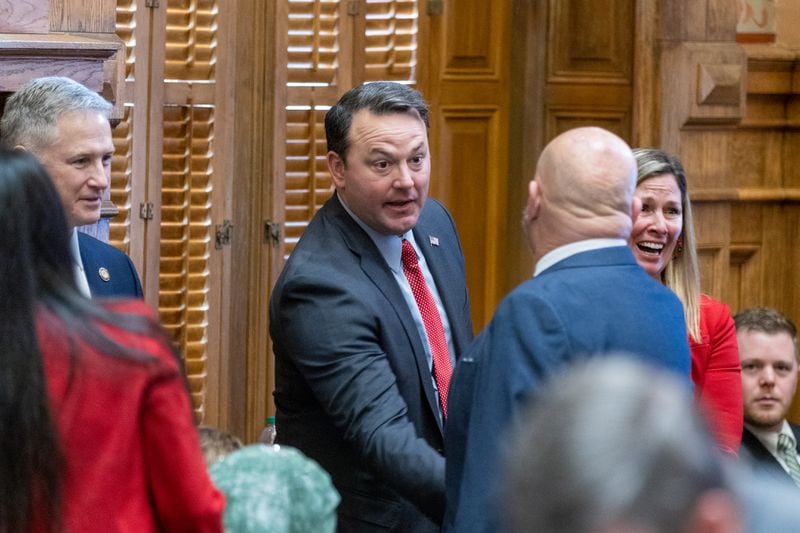 Lt. Gov. Burt Jones, shown in the state Senate the first day of the legislative session, said he wants "to put senators in positions where they’ll be successful and give them free rein." (Arvin Temkar / arvin.temkar@ajc.com)