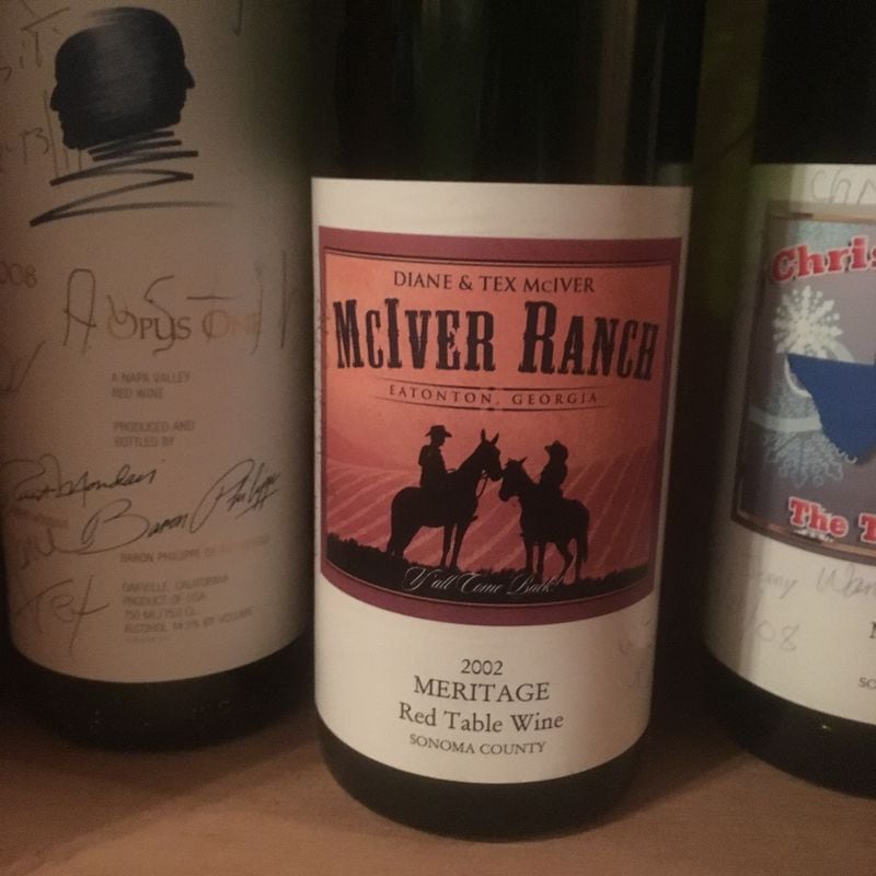 The McIvers even had their own wine. Photo: Jennifer Brett