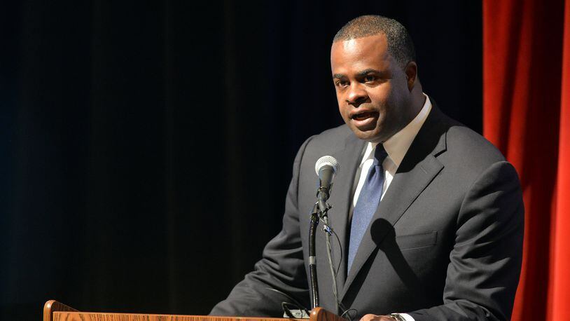 Mayor Kasim Reed has ordered flags to fly at half-staff on city property — including City Hall — in honor of those killed in incidences related to this past weekend’s violent demonstrations in Charlottesville, Va. KDJOHNSON/KDJOHNSON@AJC.COM