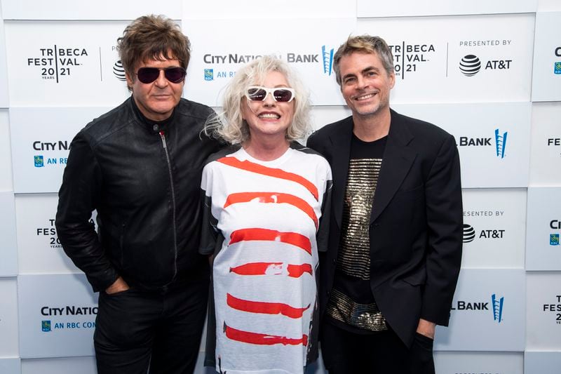 FILE - Clem Burke, from left, Debbie Harry and Rob Roth attend a screening of "Blondie: Vivir En La Habana" during the 20th Tribeca Festival in New York on June 16, 2021. Albums from ABBA, Blondie and the Notorious B.I.G. are entering the National Recording Registry at the Library of Congress. They're among the 25 titles announced Tuesday, April 16, 2024, that have been selected for preservation as “defining sounds of the nation’s history and culture." (Photo by Charles Sykes/Invision/AP, File)