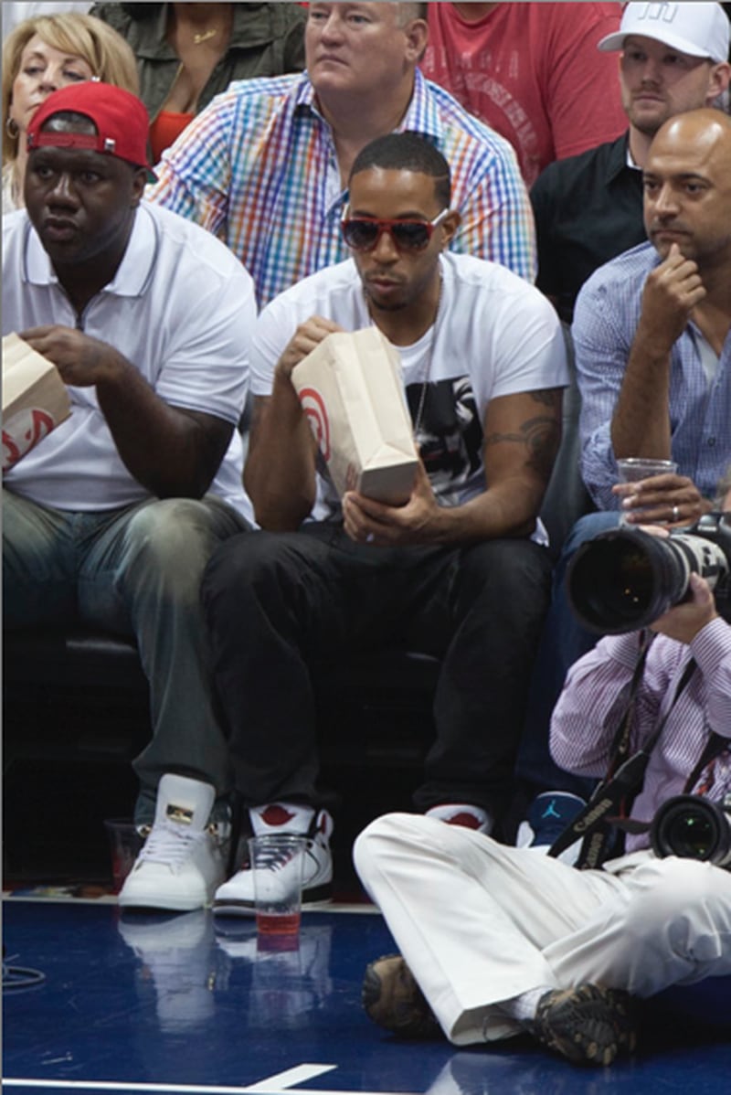Luda enjoys the game (and some popcorn!) Photo: August Heim