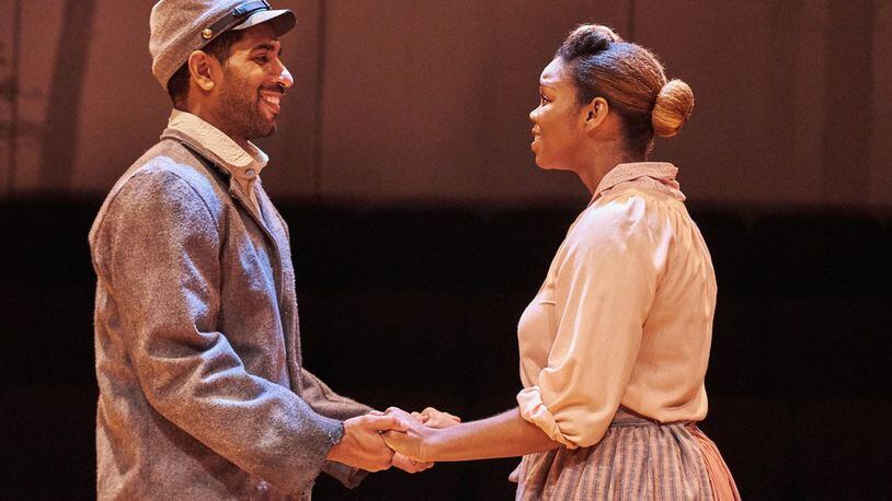 The Actor’s Express production of “Father Comes Home From the Wars” features Evan Cleaver and Brittany Inge. CONTRIBUTED BY CHRISTOPHER BARTELSKI
