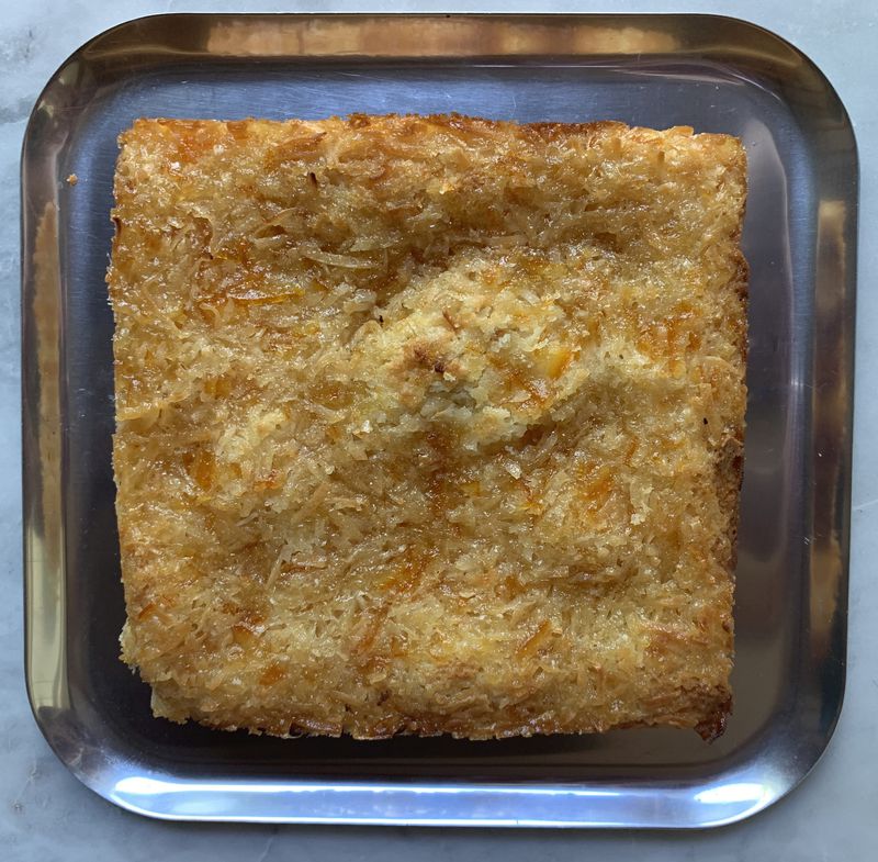 Marmalade Coffee Cake is perfect for fans of coconut macaroons. Courtesy of A Little Baked Bakery