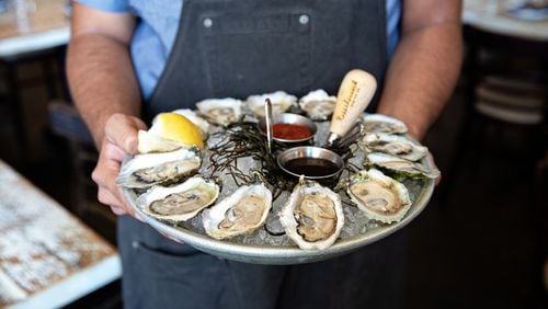 A variety of oysters are available at Rappahannock Oyster Bar in Charleston, South Carolina. Contributed by Rappahannock Oyster Bar